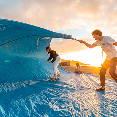 tarp-surfing